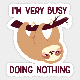 Cute lazy sloth Sticker